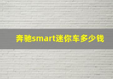 奔驰smart迷你车多少钱