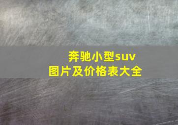 奔驰小型suv图片及价格表大全