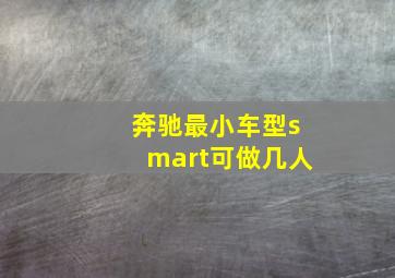 奔驰最小车型smart可做几人