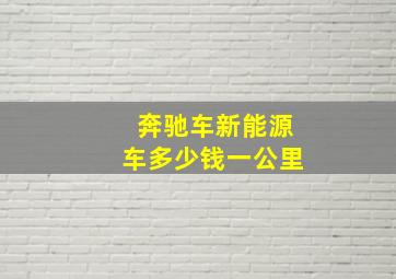 奔驰车新能源车多少钱一公里