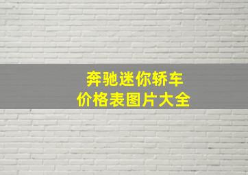 奔驰迷你轿车价格表图片大全