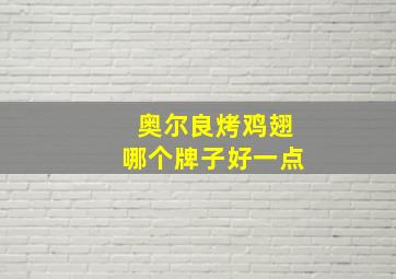 奥尔良烤鸡翅哪个牌子好一点