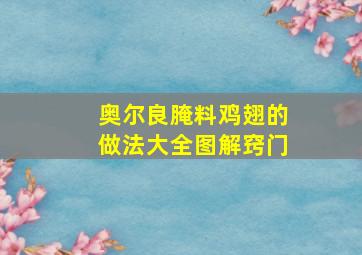 奥尔良腌料鸡翅的做法大全图解窍门