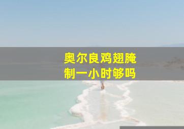 奥尔良鸡翅腌制一小时够吗