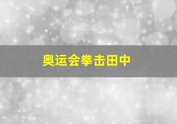 奥运会拳击田中