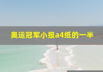 奥运冠军小报a4纸的一半