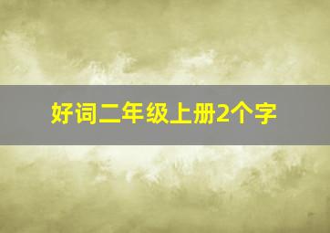 好词二年级上册2个字