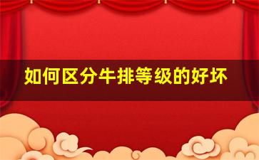 如何区分牛排等级的好坏