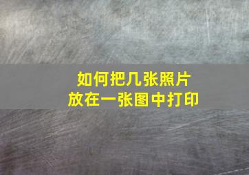 如何把几张照片放在一张图中打印