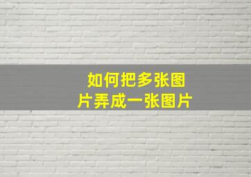 如何把多张图片弄成一张图片