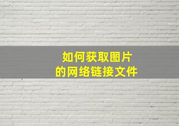 如何获取图片的网络链接文件