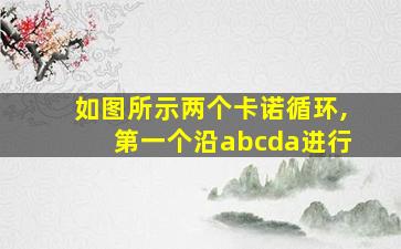 如图所示两个卡诺循环,第一个沿abcda进行