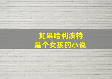 如果哈利波特是个女孩的小说