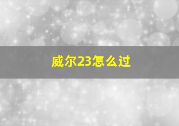 威尔23怎么过