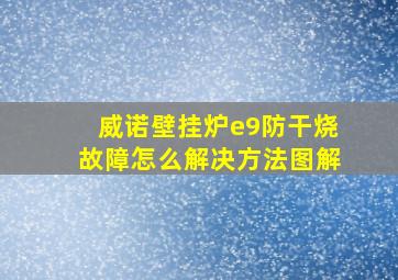 威诺壁挂炉e9防干烧故障怎么解决方法图解