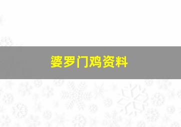 婆罗门鸡资料