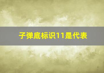 子弹底标识11是代表