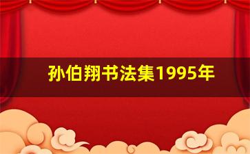 孙伯翔书法集1995年