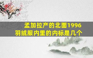 孟加拉产的北面1996羽绒服内里的内标是几个