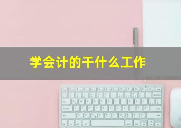 学会计的干什么工作