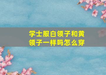 学士服白领子和黄领子一样吗怎么穿