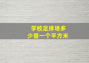 学校足球场多少亩一个平方米