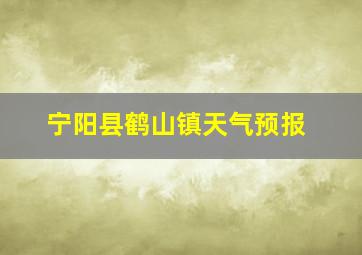 宁阳县鹤山镇天气预报