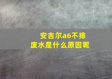 安吉尔a6不排废水是什么原因呢