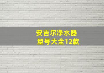 安吉尔净水器型号大全12款