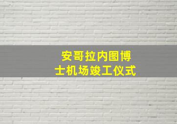 安哥拉内图博士机场竣工仪式