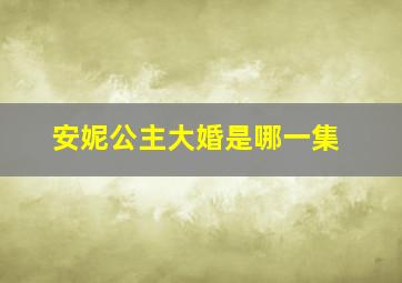 安妮公主大婚是哪一集