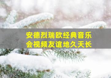 安德烈瑞欧经典音乐会视频友谊地久天长