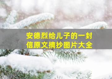 安德烈给儿子的一封信原文摘抄图片大全