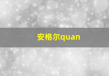 安格尔quan