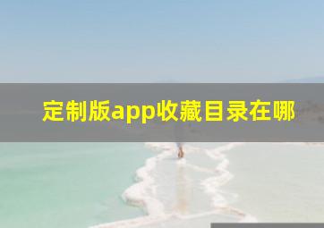 定制版app收藏目录在哪