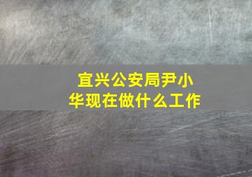 宜兴公安局尹小华现在做什么工作