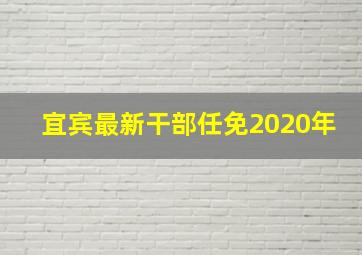 宜宾最新干部任免2020年