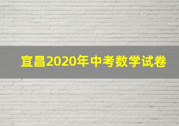 宜昌2020年中考数学试卷