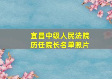 宜昌中级人民法院历任院长名单照片