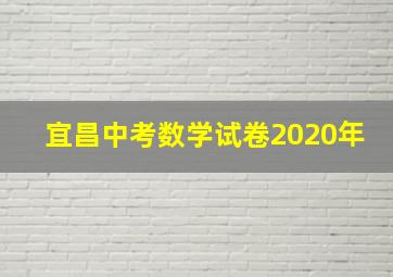 宜昌中考数学试卷2020年