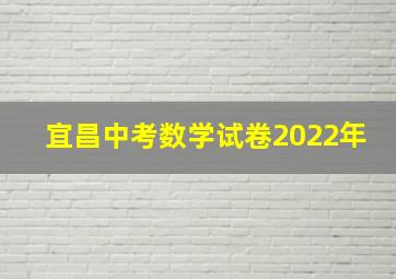 宜昌中考数学试卷2022年