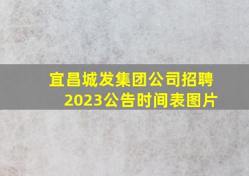 宜昌城发集团公司招聘2023公告时间表图片