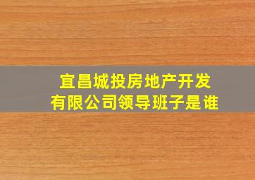 宜昌城投房地产开发有限公司领导班子是谁