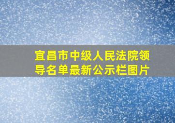 宜昌市中级人民法院领导名单最新公示栏图片