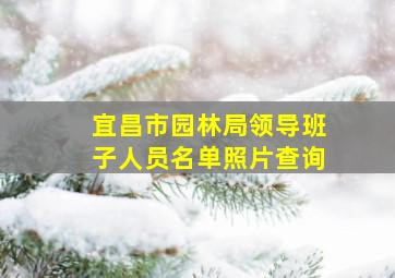 宜昌市园林局领导班子人员名单照片查询