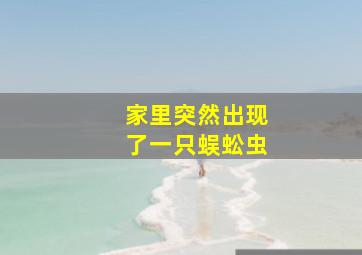 家里突然出现了一只蜈蚣虫