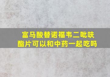 富马酸替诺福韦二吡呋酯片可以和中药一起吃吗