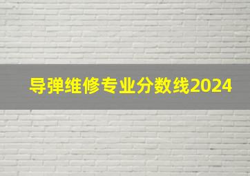 导弹维修专业分数线2024