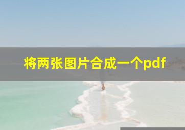 将两张图片合成一个pdf