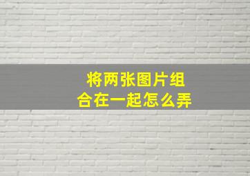 将两张图片组合在一起怎么弄